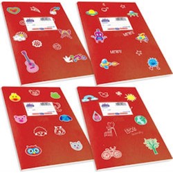 SKAG Τετράδιο Κόκκινο Χρωματιστό Κλασικά Super 17 X 25 - 50 Φύλλων 80Gr 246873