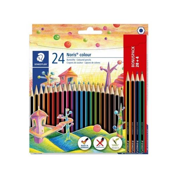 STAEDTLER Noris Colour Ξυλομπογίες 20Τμχ Και 4 Δώρο 04-04-0609