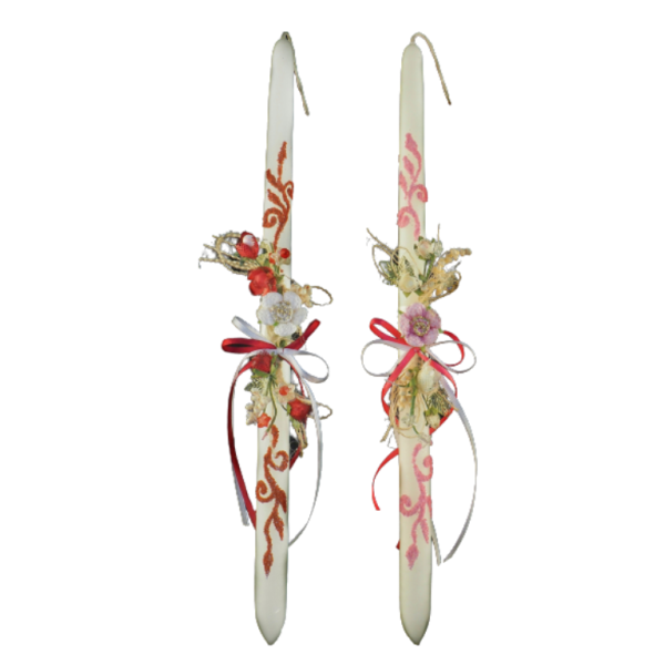 ΛΑΜΠΑΔΑ ΧΕΙΡΟΠΟΙΗΤΗ ΛΠ4283 38 εκ. ΡΟΖ KAI KOKKINO