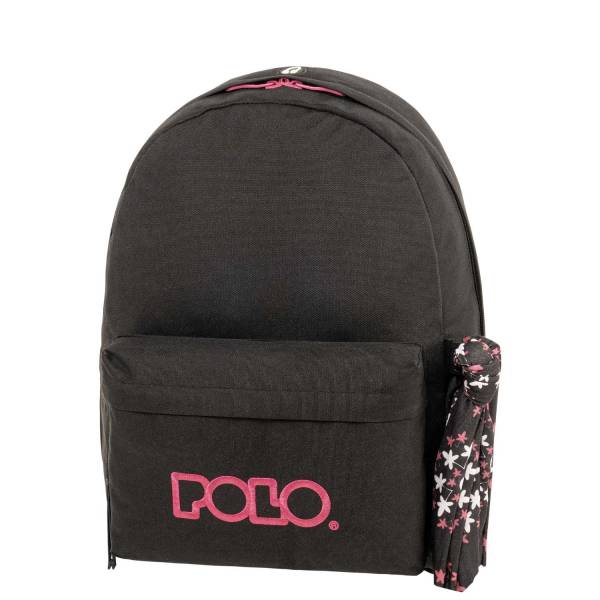 POLO ΣΑΚΙΔΙΟ ORIGINAL SCARF -ΜΑΥΡΟ/ΦΟΥΞΙΑ 2044