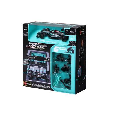 Bburago Formula 1 1:43 F1 Mercedes Amg W15 2024 Pit Pass Diorama Georg