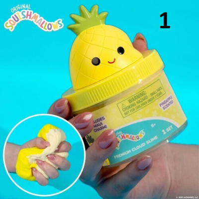 Squishmallows - Αρωματικό Cloud Slime με topper σε βαζάκι W2 (4 σχέδια)
