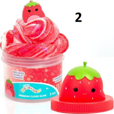 Squishmallows - Αρωματικό Cloud Slime με topper σε βαζάκι W2 (4 σχέδια)