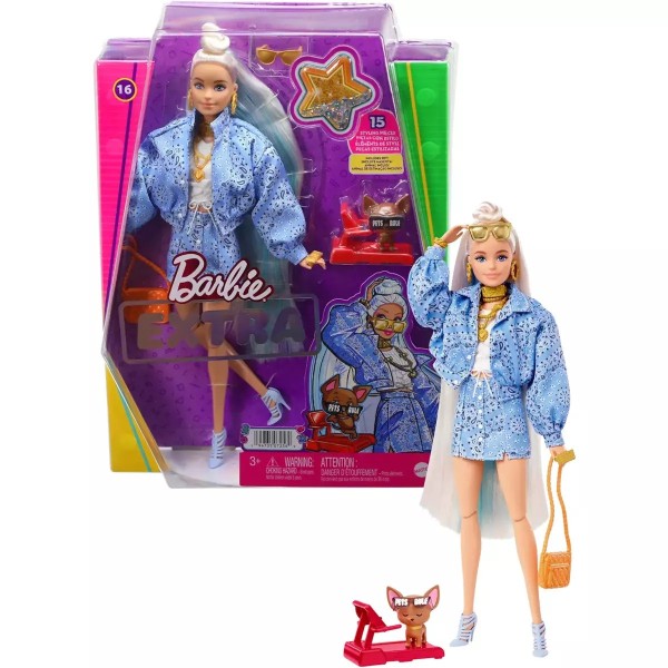 Barbie Mattel Κούκλα Barbie Extra Blonde Bandana για 3+ Ετών HHN08