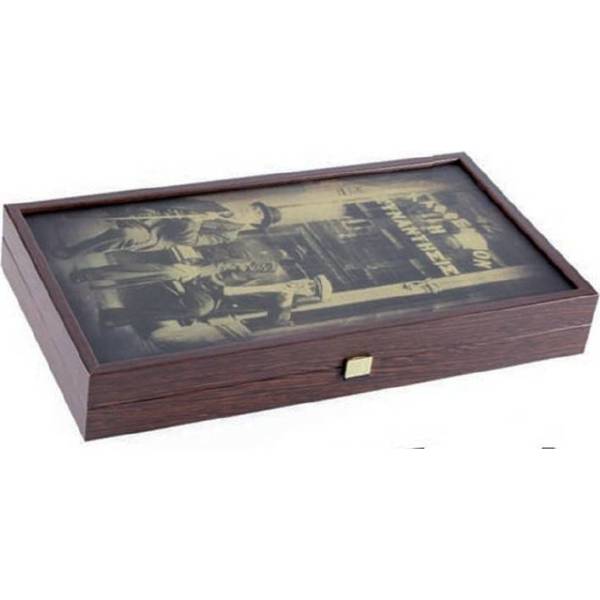 Τάβλι Γκραβούρα με Εκτύπωση Καφενείο 48x26cm
