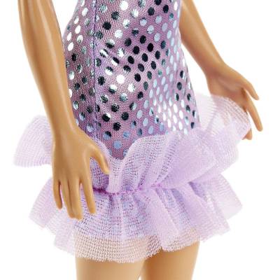 Παιχνιδολαμπάδα barbie glitz outfits brown hair with purple dress κουκλα για 3+ ετων 30εκ.HJR93