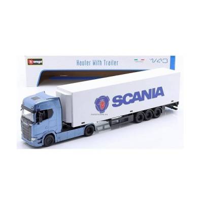 Παιχνιδολαμπάδα Bburago Νταλίκα Scania-Mercedes-VOLVO- Benz Actros Yokohama 1/43 Hauler Trailer