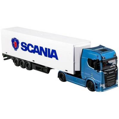 Παιχνιδολαμπάδα Bburago Νταλίκα Scania-Mercedes-VOLVO- Benz Actros Yokohama 1/43 Hauler Trailer