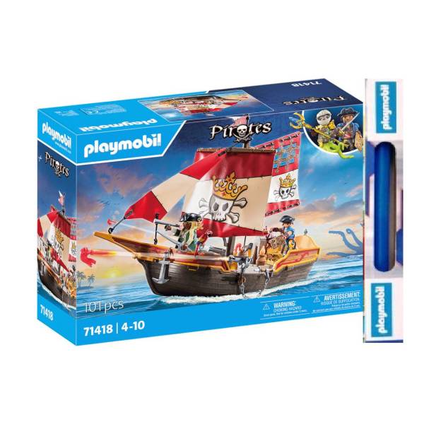 Παιχνιδολαμπάδα PLAYMOBILΠΕΙΡΑΤΙΚΗ ΓΑΛΕΡΑ ΒΑΣΙΛΙΑΣ ΠΕΙΡΑΤΩΝ 71418