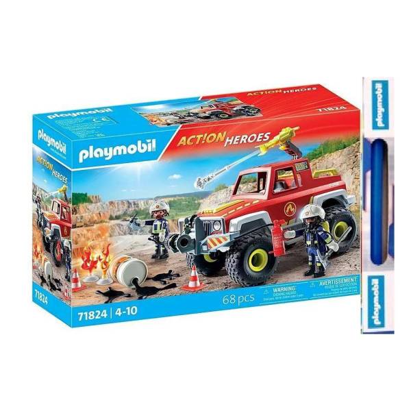 Παιχνιδολαμπάδα PLAYMOBIL ΠΥΡΟΣΒΕΣΤΙΚΟ ΟΧΗΜΑ 4X4 71824