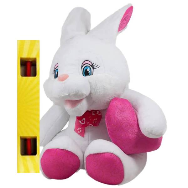 Παιχνιδολαμπάδα ΑΜΕΚ RABBIT HEART WHITE 50CM