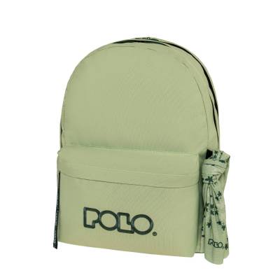 POLO ΣΑΚΙΔΙΟ ORIGINAL DOUBLE SCARF PISTACHIO-DARK GREEN/ΦΙΣΤΙΚΙ-ΣΚΟΥΡΟ ΠΡΑΣΙΝΟ 6963