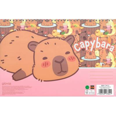 GIM ΜΠΛΟΚ ΖΩΓΡΑΦ.Α4ΣΠ.30Φ.CAPYBARA-HAPPY LIFE 300-17413