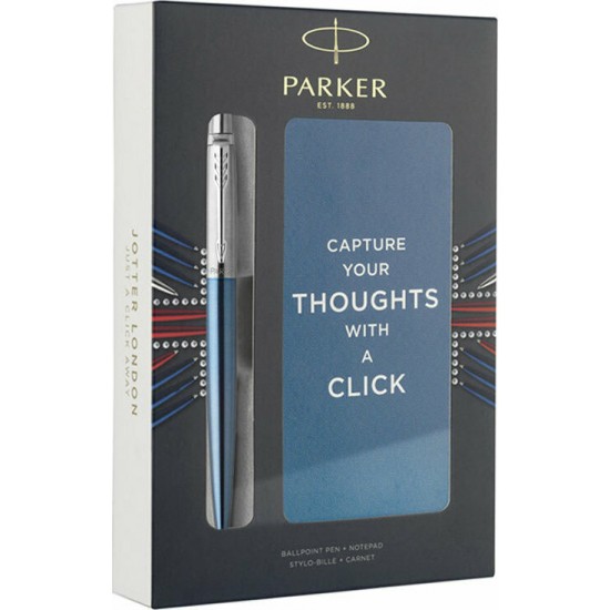 Κασετίνα Δώρου Στυλό Jotter Waterloo Blue CT Ballpoint & Notepad