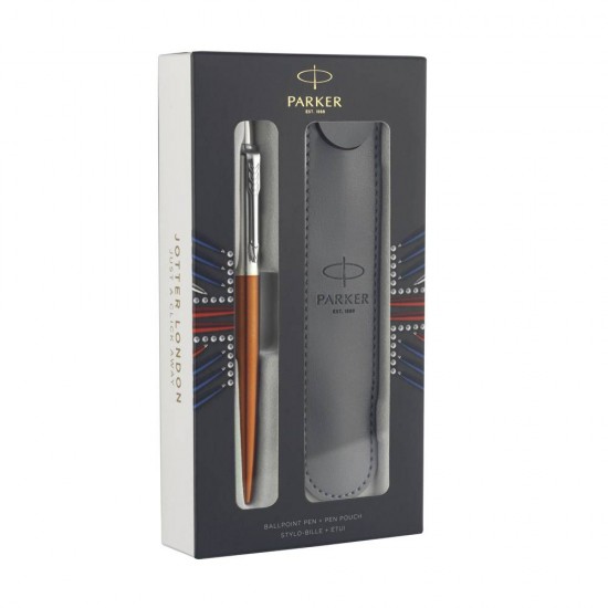 Parker Set Στυλό Jotter CR Chelsea Orange CT Ballpen - Θήκη -1171.1213.06