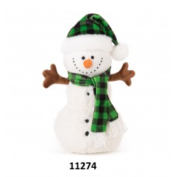 AMEK TOYS SNOWMAN W HAT GREEN 26CM-RED-BLACK