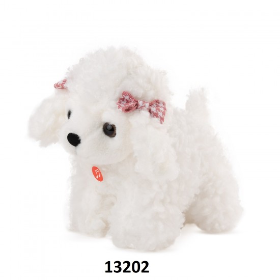 AMEK TOYS POODLE WHITE 17CM PINK 18CM +ΜΟΥΣΙΚΗ 013202-013208