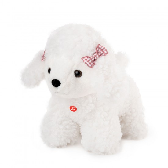 AMEK TOYS POODLE WHITE και PINK 25CM +ΜΟΥΣΙΚΗ 013203-013209