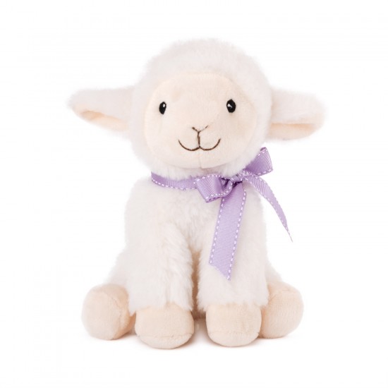 AMEK TOYS SHEEP W PURPLE RIBBON 19CM  060802