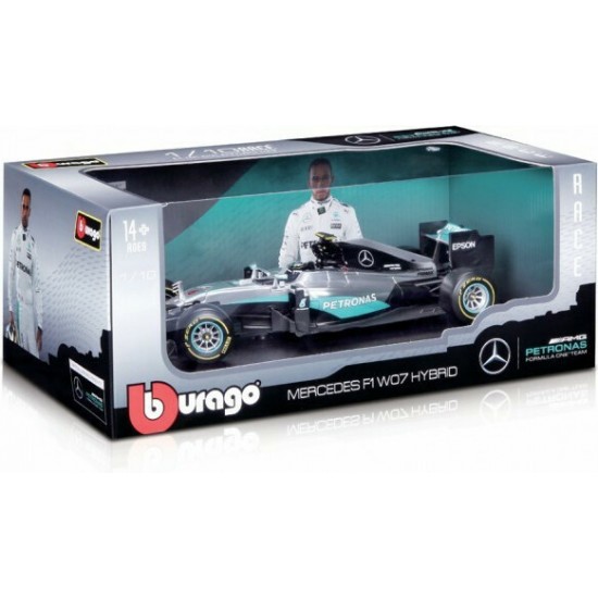 bburago 1/18 FORMULA MERCEDES AMG PETRONAS F1 W07 HUBRID 