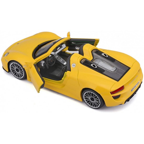 bburago 1/24 PLUS-PORSCHE 918 SPYDER YELLOW