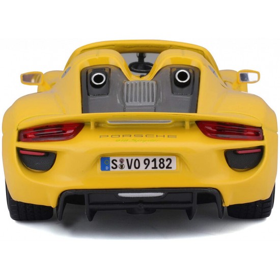 bburago 1/24 PLUS-PORSCHE 918 SPYDER YELLOW