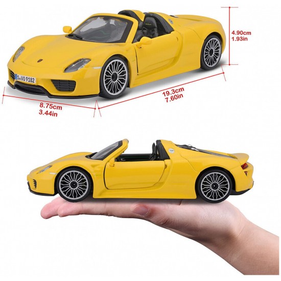 bburago 1/24 PLUS-PORSCHE 918 SPYDER YELLOW