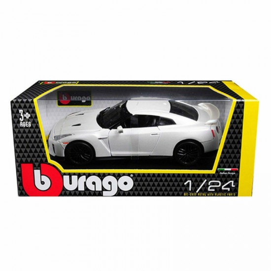 bburago 1/24 PLUS 2017 NISSAN GT-R WHITE