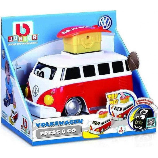 Volkswagen, Press & Go, Samba Bus : Red, Blue