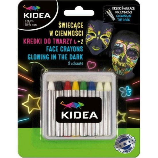 ΧΡΩΜΑΤΑ KIDEA ΠΡΟΣΩΠΟΥ COLORS GLOW 8 ΤΕΜΑΧΙΩΝ 2.5gr Kidea