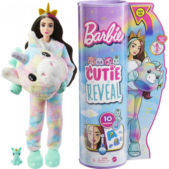 BARBIE Κούκλα Barbie Cutie Reveal Dreamland Fantasy Series - Unicorn για 3+ Ετών HJL58