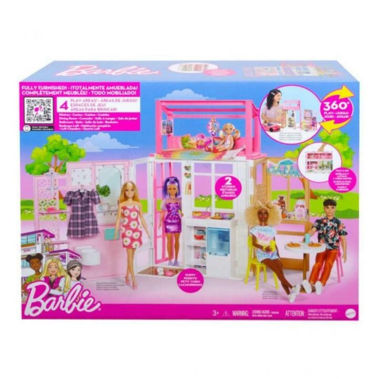 Barbie  Mattel Σπιτάκι Βαλιτσάκι HCD47