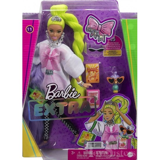 Barbie Mattel Κούκλα Extra Neon Green HDJ44