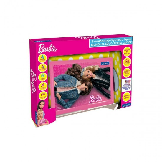 Lexibook Ηλεκτρονικό Παιδικό Εκπαιδευτικό Laptop Tablet Barbie Δίγλωσσο