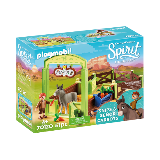 Ο Σνιπς Με Το Άλογο Του Σενιόρ Κάροτς 70120 Playmobil Spirit Riding Free 