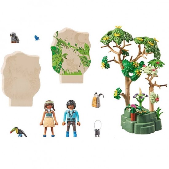 PLAYMOBIL ΦΩΤΙΖΟΜΕΝΟ ΤΡΟΠΙΚΟ ΔΕΝΤΡΟ  ΕΞΕΡΕΥΝΗΤΕΣ 71009