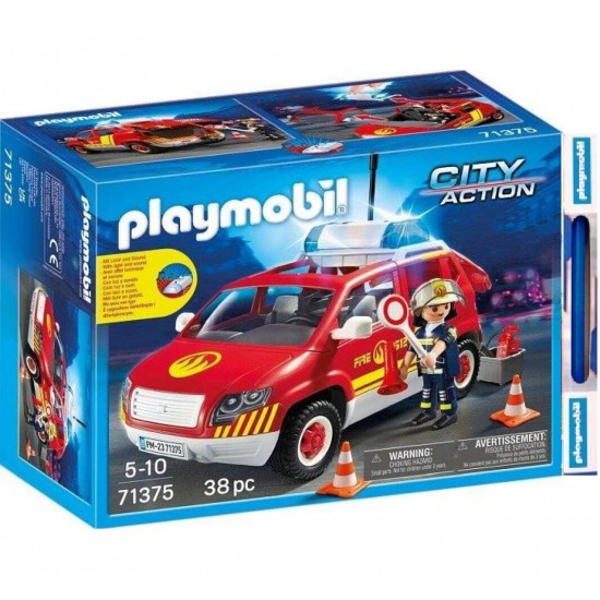 ΠΑΙΧΝΙΔΟΛΑΜΠΑΔΑ PLAYMOBIL CITY ACTION ΟΧΗΜΑ ΑΡΧΙΠΥΡΑΡΧΟΥ ΜΕ ΦΑΡΟ ΚΑΙ ΣΕΙΡΗΝΑ