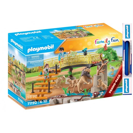 Παιχνιδολαμπαδα Playmobil Family Fun Outdoor Lion Enclosure για 4-10 ετών