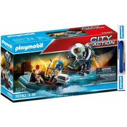 Παιχνιδολαμπάδα Playmobil City Action Jet Pack with Boat για 5-10 ετών