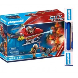 Παιχνιδολαμπάδα Playmobil City Action Ελικόπτερο Πυροσβεστικής για 4-10 ετών