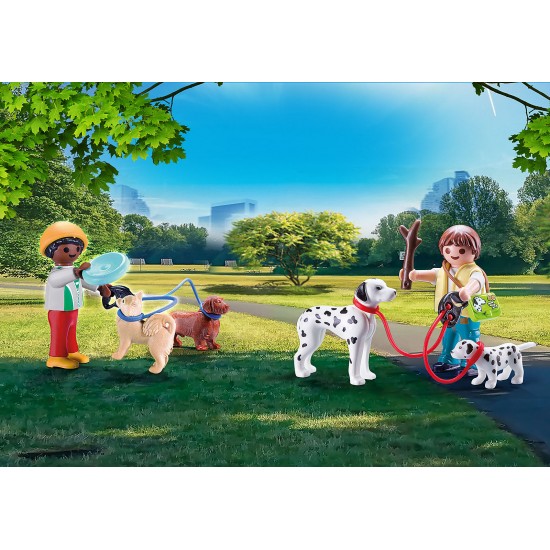 PLAYMOBIL Βαλιτσάκι Βόλτα με σκυλάκια 70530