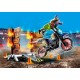 Playmobil Stunt Show Μηχανή Motocross Με Φλεγόμενο Τοίχο 70553