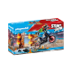 Playmobil Stunt Show Μηχανή Motocross Με Φλεγόμενο Τοίχο 70553