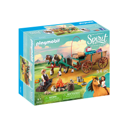 Ο Πατέρας Της Lucky Με Την Αμαξά Του 9477 Playmobil Spirit 