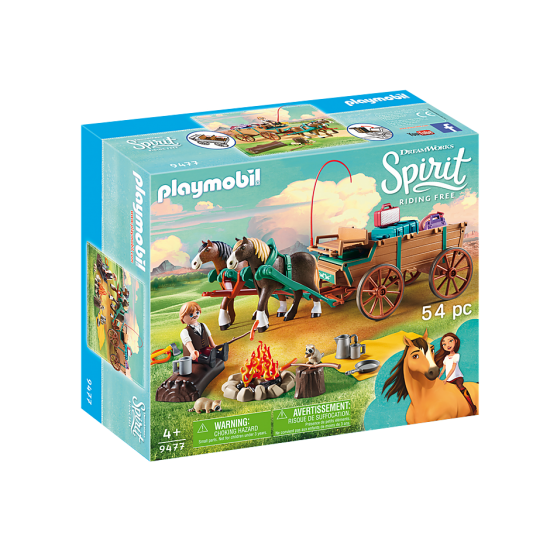 Ο Πατέρας Της Lucky Με Την Αμαξά Του 9477 Playmobil Spirit 