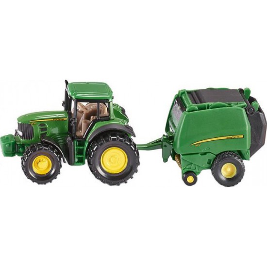 Siku Τρακτέρ John Deere με πρέσσα