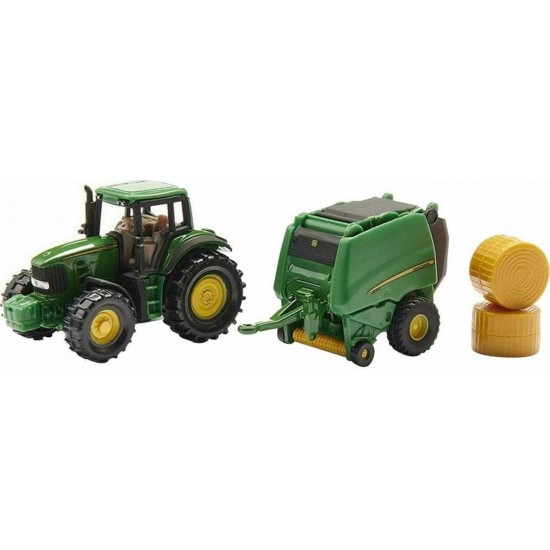 Siku Τρακτέρ John Deere με πρέσσα