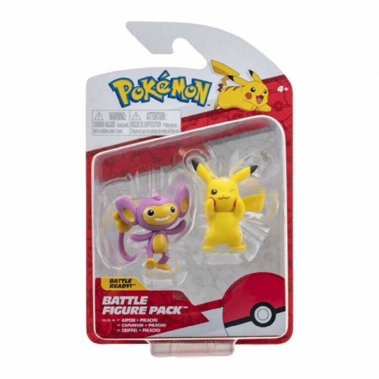 Jazwares Παιχνίδι Μινιατούρα Pokemon Aipom & Pikachu Wave 5εκ.