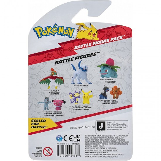 Jazwares Παιχνίδι Μινιατούρα Pokemon Aipom & Pikachu Wave 5εκ.