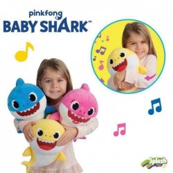 Baby Shark Κίτρινο-Γαλάζιο-Ροζ Με Μουσική Λούτρινο 17cm Nickelodeon